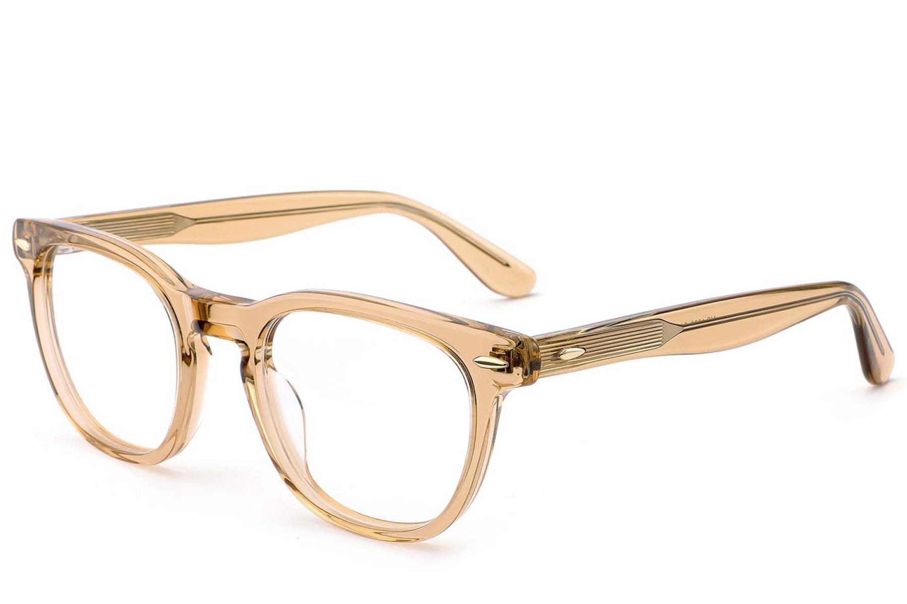 Gafas ovaladas de acetato amarillo #BS0522-0168