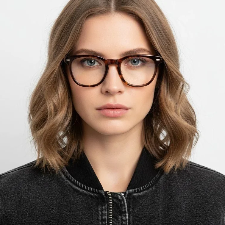 Oval Tortoiseshell Acetate Glasses #BS0522-0169