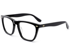 Rectangular Black Acetate Glasses #BS0522-0170