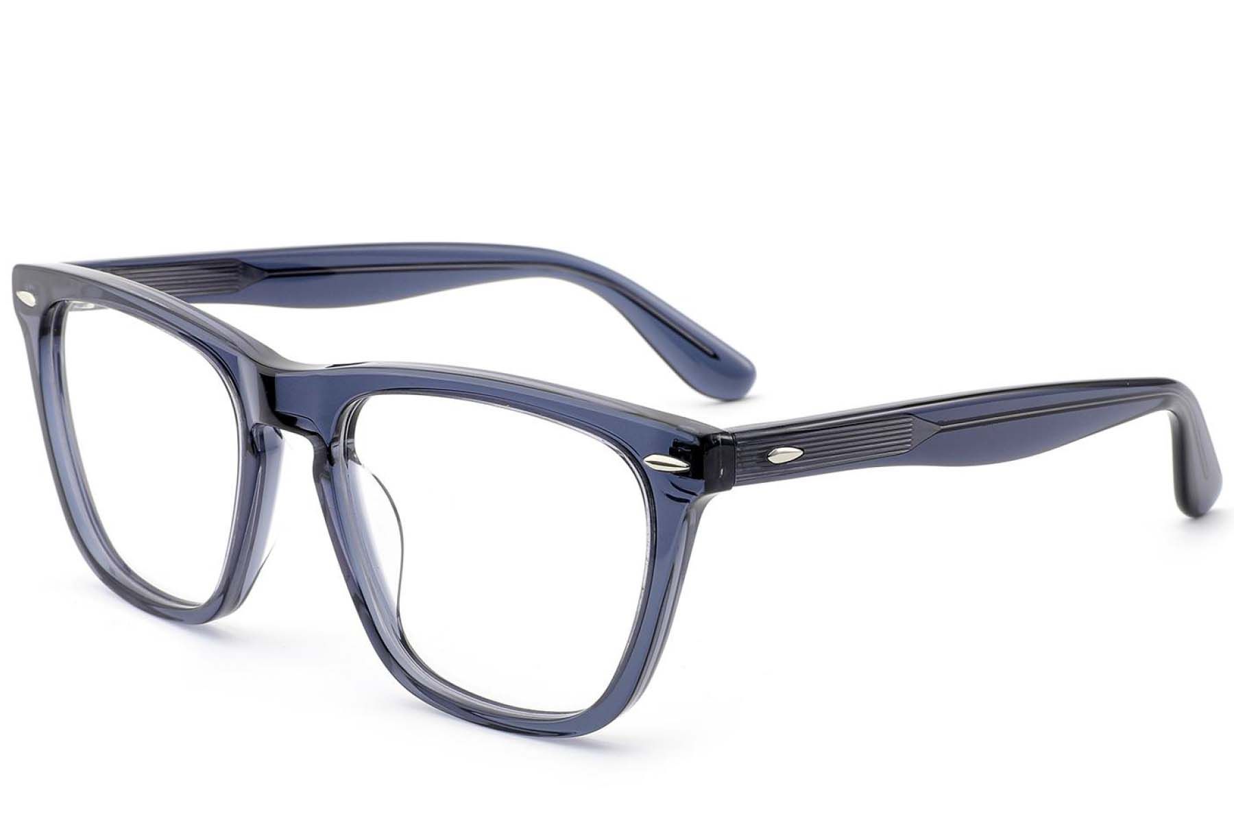 Gafas rectangulares de acetato azul #BS0522-0171