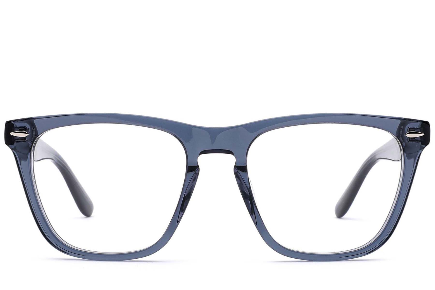 Gafas rectangulares de acetato azul #BS0522-0171
