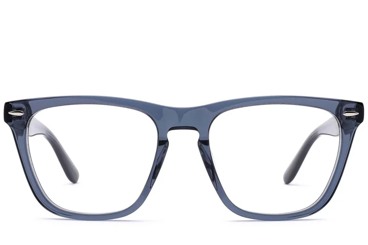 Rectangular Blue Acetate Glasses #BS0522-0171