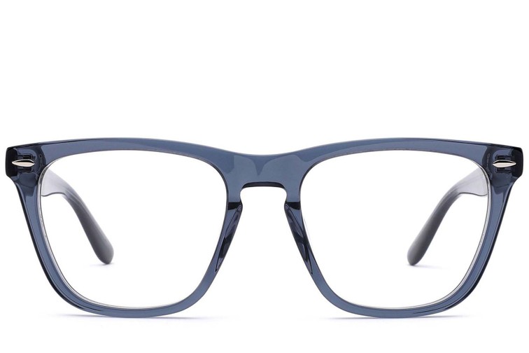Rechteckige blaue Acetatgläser #BS0522-0171
