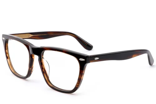 Lunettes rectangulaires en acétate brun #BS0522-0172