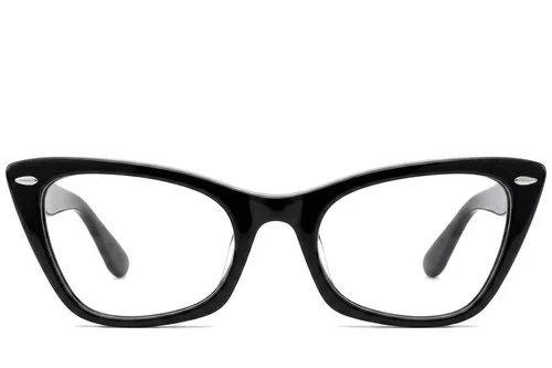 Lunettes papillon en acétate noir #BS0522-0175