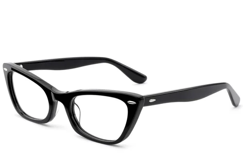 Lunettes papillon en acétate noir #BS0522-0175