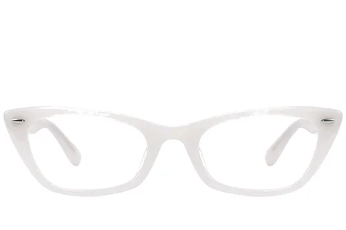 Lunettes papillon en acétate blanc #BS0522-0176