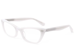 Lunettes papillon en acétate blanc #BS0522-0176