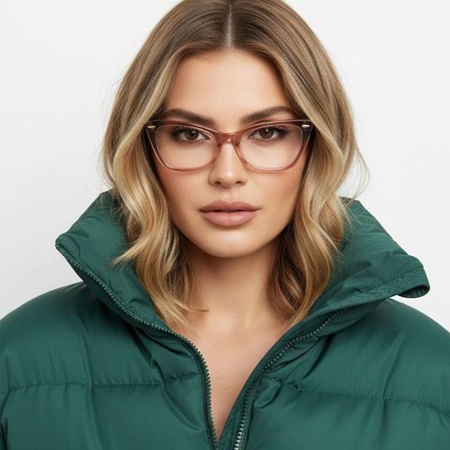 Lunettes en acétate rose papillon #BS0522-0177