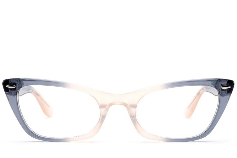 Lunettes papillon en acétate bleu #BS0522-0179