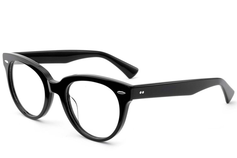 Gafas ovaladas de acetato negro #BS0522-0181