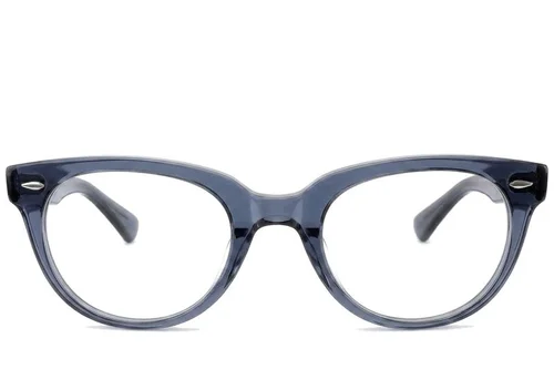 Lunettes ovales en acétate bleu #BS0522-0182