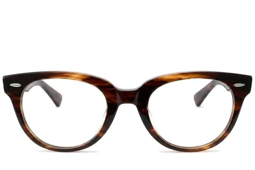 Lunettes ovales en acétate brun #BS0522-0183