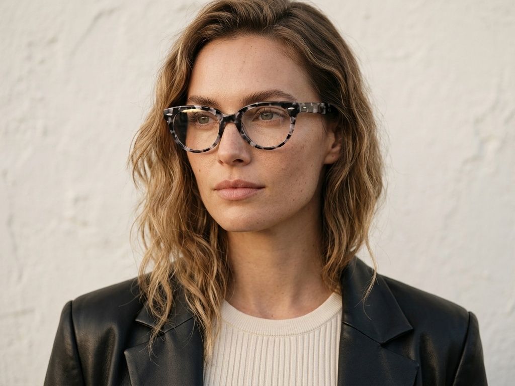 Oval Tortoiseshell Acetate Glasses #BS0522-0184