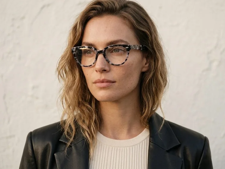 Oval Tortoiseshell Acetate Glasses #BS0522-0184