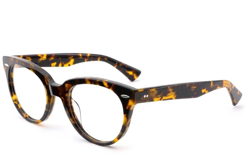 Oval Tortoiseshell Acetate Glasses #BS0522-0185