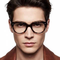 Oval Tortoiseshell Acetate Glasses #BS0522-0185
