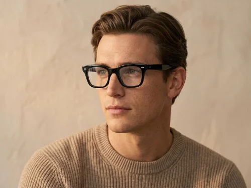 Lunettes papillon en acétate noir #BS0522-0186