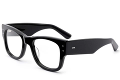 Oval Black Acetate Glasses #BS0522-0191