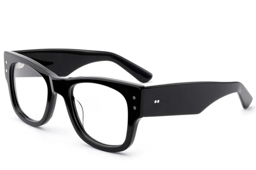 Oval Black Acetate Glasses #BS0522-0191