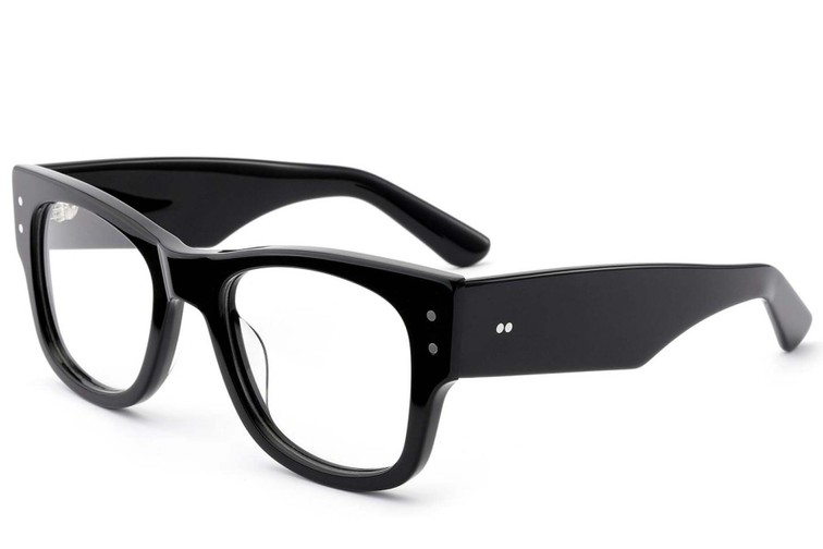 Gafas ovaladas de acetato negro #BS0522-0191