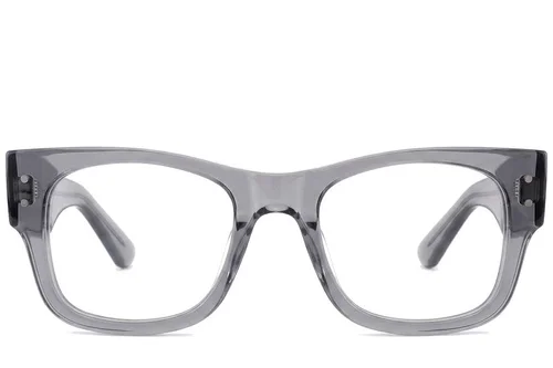 Lunettes ovales en acétate gris #BS0522-0192