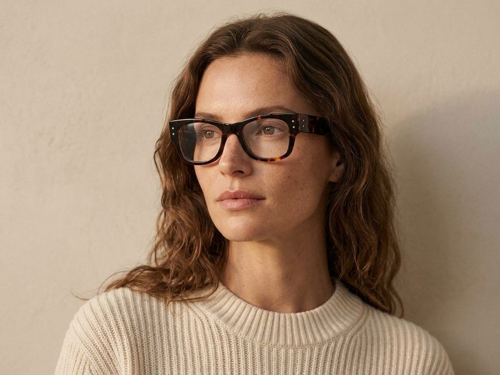 Oval Tortoiseshell Acetate Glasses #BS0522-0195