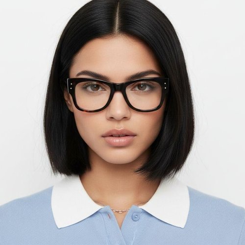 Lunettes ovales en acétate écaille de tortue #BS0522-0195