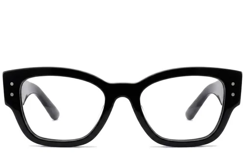 Lunettes papillon en acétate noir #BS0522-0196