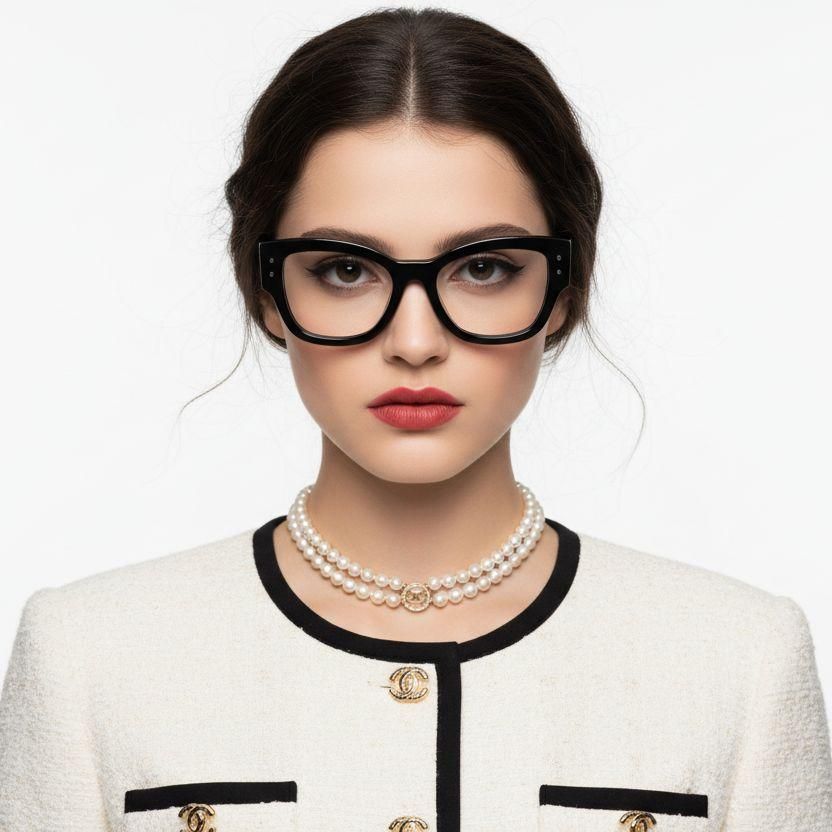 Butterfly Black Acetate Glasses #BS0522-0196