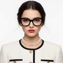 Butterfly Black Acetate Glasses #BS0522-0196