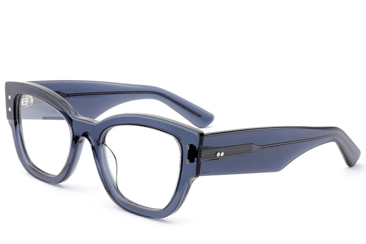 Lunettes en acétate bleu papillon #BS0522-0197