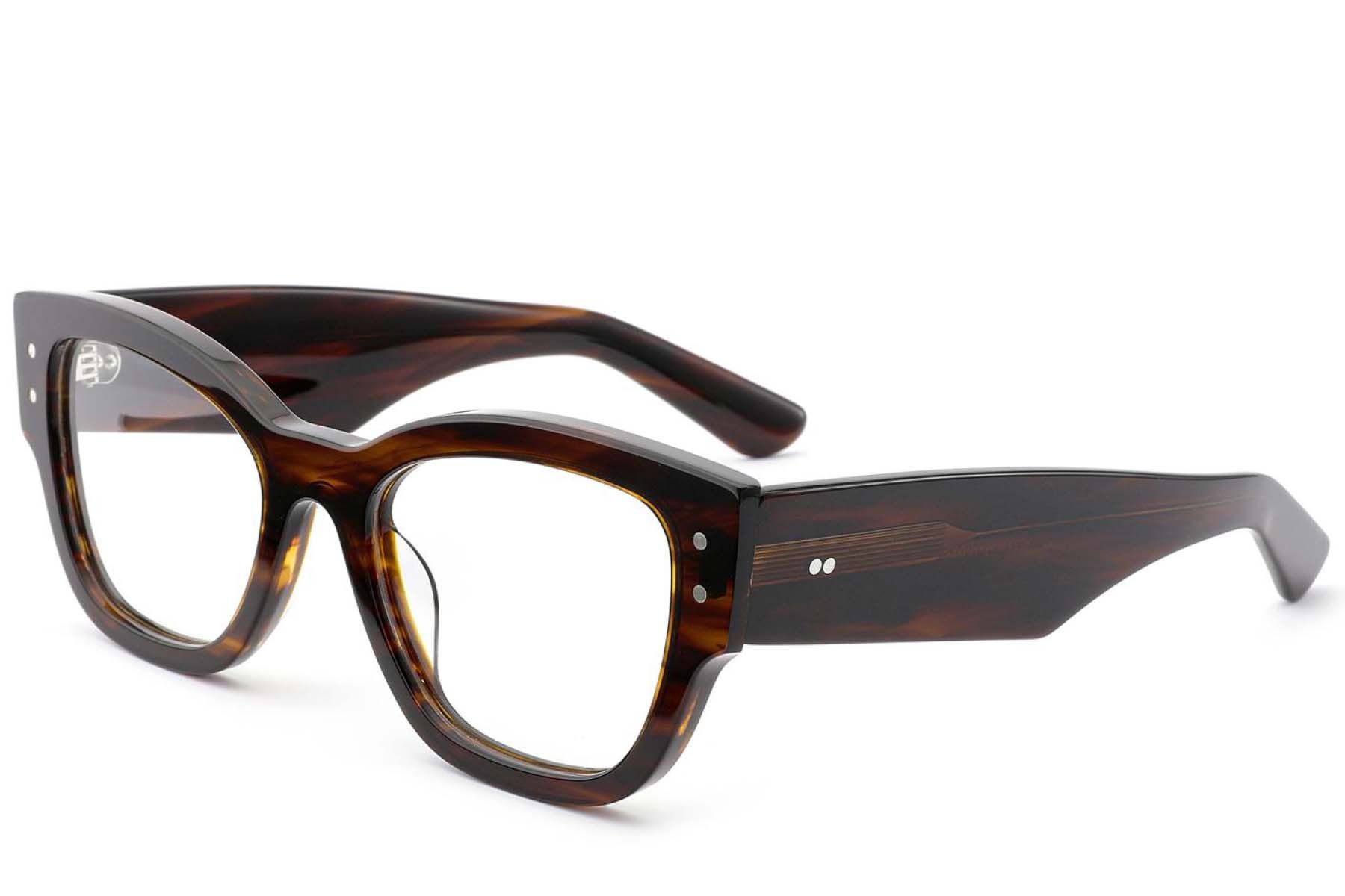 Gafas de acetato marrón mariposa #BS0522-0198