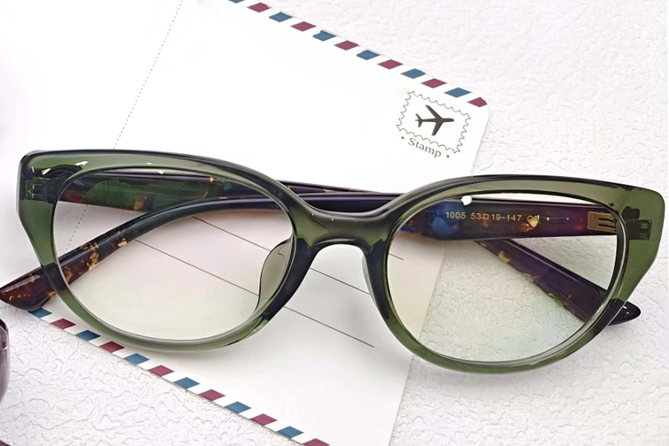 Lunettes papillon vertes TR90 #BS0612-0005
