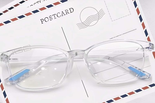 Rechthoekige transparante TR90-bril #BS0612-0014