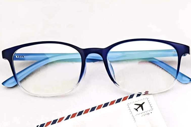 Rectangular Blue TR90 Glasses #BS0612-0018