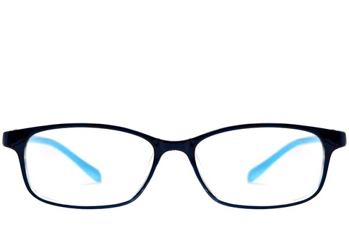 Lunettes rectangulaires bleues TR90 #BS0612-0026