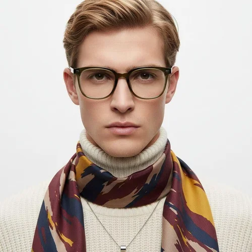 Lunettes ovales vertes TR90 #BS0620-0007