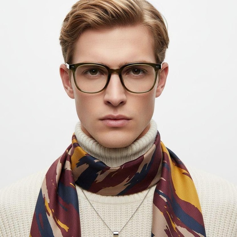Oval Green TR90 Glasses #BS0620-0007