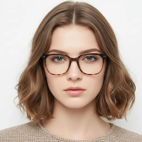 Lunettes ovales écaille de tortue TR90 #BS0620-0009