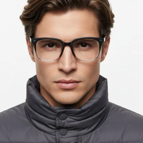 Lunettes ovales noires TR90 #BS0620-0011