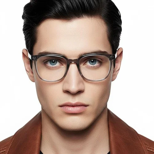 Lunettes ovales marron TR90 #BS0620-0012
