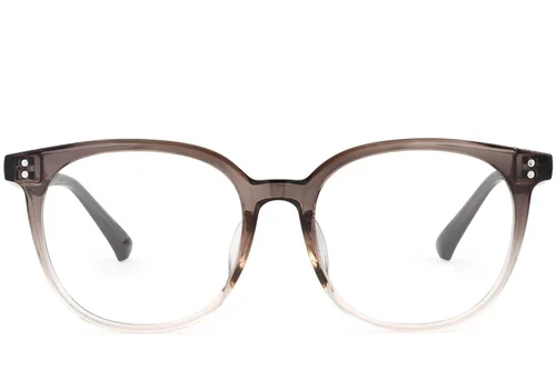 Lunettes ovales marron TR90 #BS0620-0017