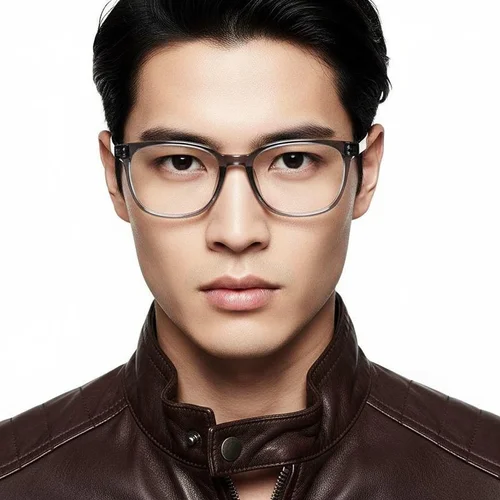 Lunettes ovales grises TR90 #BS0620-0019