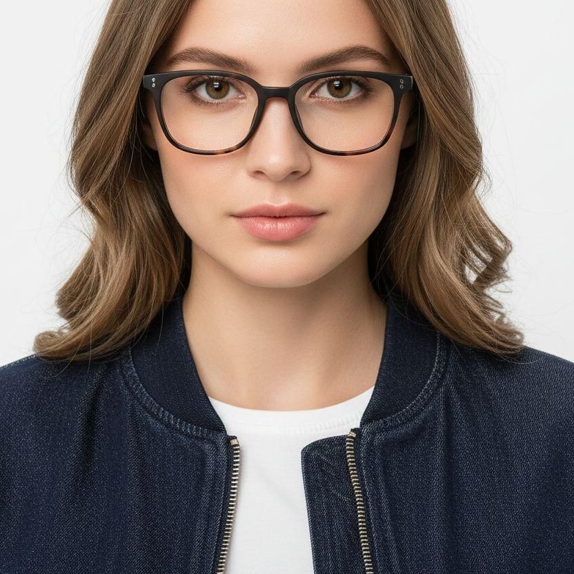 Gafas ovaladas negras TR90 #BS0620-0022