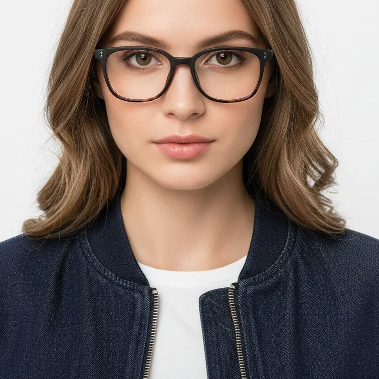 Lunettes ovales noires TR90 #BS0620-0022