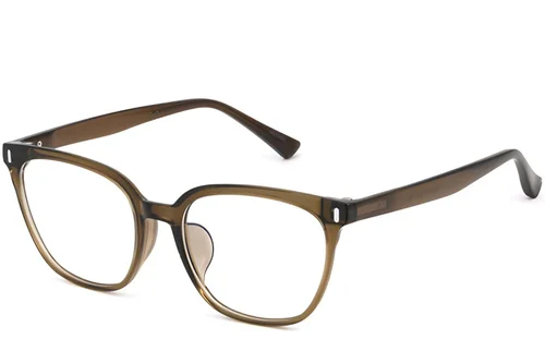 Lunettes ovales marron TR90 #BS0620-0030