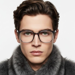 Rectangular Grey TR90 Glasses #BS0620-0031