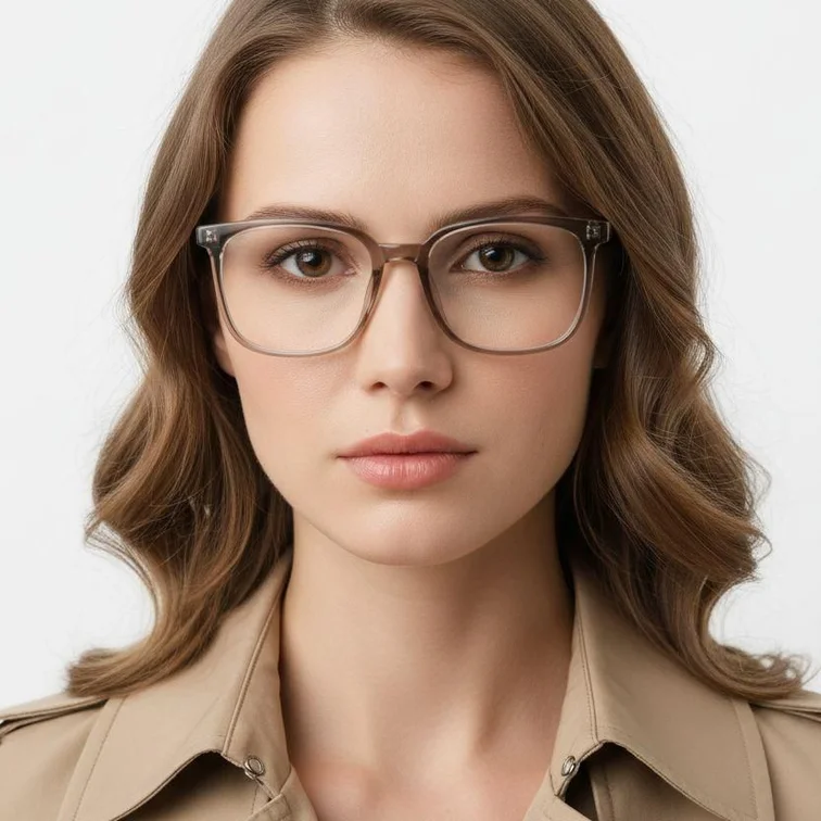 Lunettes rectangulaires marron TR90 #BS0620-0032