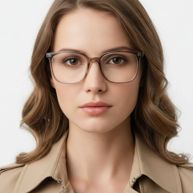 Rectangular Brown TR90 Glasses #BS0620-0032